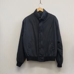 Pacific Trail Black Windbreaker with roll up hood size XL